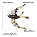 Metal Enamel Swallow Brooch Pin For Fresh Animal Clothing Decor view 6