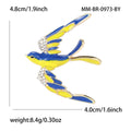 Metal Enamel Swallow Brooch Pin For Fresh Animal Clothing Decor view 4