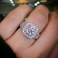 Eight Hearts Eight Arrows Micro Pave Princess Ring With Simulated Diamond, Couple Wedding Jewelry view 7
