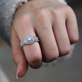 Eight Hearts Eight Arrows Micro Pave Princess Ring With Simulated Diamond, Couple Wedding Jewelry view 4