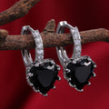 Trendy Multicolor Cubic Zirconia Heart Crystal Earrings For Women, Elegant Sweetheart Jewelry view 8