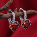 Trendy Multicolor Cubic Zirconia Heart Crystal Earrings For Women, Elegant Sweetheart Jewelry view 6
