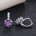 Trendy Multicolor Cubic Zirconia Heart Crystal Earrings For Women, Elegant Sweetheart Jewelry view 4