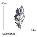 Alloy Rhinestone Hollow Leaf Brooch Fashion Collar Pin For Apparel view 5