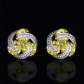 Fashion Mixed Color Cubic Zirconia Stud Earrings For Women, Everyday Versatile Ear Jewelry view 2