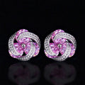Fashion Mixed Color Cubic Zirconia Stud Earrings For Women, Everyday Versatile Ear Jewelry view 4