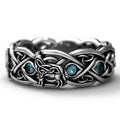 Creative Vintage Wolf Totem Men's Ring Cross Line Street Trend Jewelry Accessories view 2