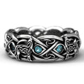 Creative Vintage Wolf Totem Men's Ring Cross Line Street Trend Jewelry Accessories view 4