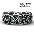 Creative Vintage Wolf Totem Men's Ring Cross Line Street Trend Jewelry Accessories view 5