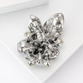 Alloy Crystal Rhinestone Plant Brooch Pin With Enamel Detail view 3