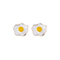 Cartoon Enamel Alloy Asymmetric Studs, Strawberry Milk Hamburger Fruit Animal Egg Shape Earrings view 5