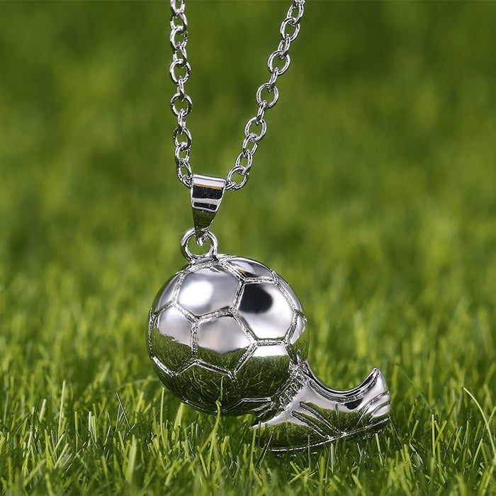 Fashion Soccer Ball Pendant Choker Necklace For Women, Minimalist Clavicle Chain Jewelry