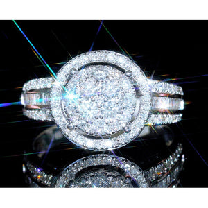 Micro Pave Full Cubic Zirconia Women Ring, Engagement Party Celebration Fashion Jewelry Accessory