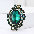 Alloy Crystal Glass Brooch Pin For Elegant Suit And Cardigan Decor view 2