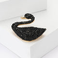 Alloy Rhinestone Black Swan Brooch Fashion Clothing Lapel Pin view 2