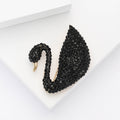 Alloy Rhinestone Black Swan Brooch Fashion Clothing Lapel Pin view 3