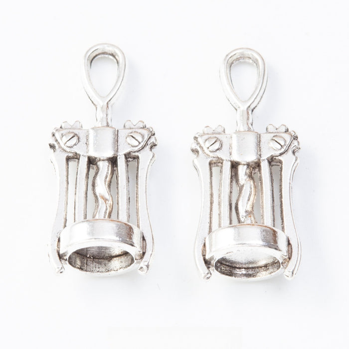 Antique Silver Zinc Alloy Wine Opener Charm Pendant for DIY Necklace Bracelet Jewelry Making