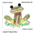 Alloy Green Frog Brooch Pin Vintage Animal Clothing Accessory view 4