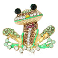 Alloy Green Frog Brooch Pin Vintage Animal Clothing Accessory view 1