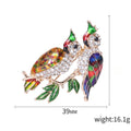 Alloy Enamel Pair Parrot Brooch Pins For Women Clothing Accessories view 5