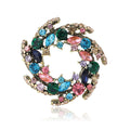 Alloy Rhinestone Wreath Brooch Elegant Lapel Pin For Women's Suits view 5