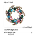 Alloy Rhinestone Wreath Brooch Elegant Lapel Pin For Women's Suits view 4