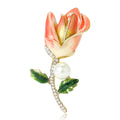 Alloy Rhinestone Rose Pearl Brooch For Scarf And Lapel Decor view 2