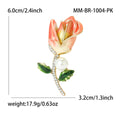 Alloy Rhinestone Rose Pearl Brooch For Scarf And Lapel Decor view 5