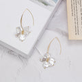 Korean Creative Elegant Gold Alloy U-Shaped Hook Baroque Pearl Cluster Tassel Drop Dangle Earrings view 3