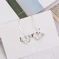 Korean Creative Elegant Gold Alloy U-Shaped Hook Baroque Pearl Cluster Tassel Drop Dangle Earrings view 4