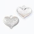 Zinc Alloy Heart Charm Pendant No.822972 for DIY Necklace Bracelet Jewelry Making view 3