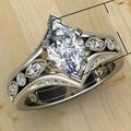 Hollow Design Fashion Marquise Zircon Ring Chic Versatile Women's Jewelry For Daily Wear view 2
