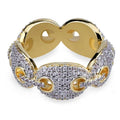 European Hip Hop Trendy Index Finger Ring Micro Paved Crystal Fashion Jewelry view 2