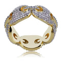 European Hip Hop Trendy Index Finger Ring Micro Paved Crystal Fashion Jewelry view 3