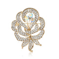 Alloy Rhinestone Flower Brooch For Elegant Suit And Coat Accessories view 5
