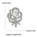 Alloy Rhinestone Flower Brooch For Elegant Suit And Coat Accessories view 6