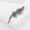 Alloy Rhinestone Crocodile Brooch Pin For Men's And Women's Apparel view 4