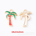 Gold Zinc Alloy Palm Tree Cactus Charm Pendant for DIY Necklace Bracelet Jewelry Making view 3