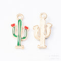 Gold Zinc Alloy Palm Tree Cactus Charm Pendant for DIY Necklace Bracelet Jewelry Making view 4