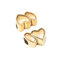 Vintage Zinc Alloy Double Heart Large Hole Beads For European Bracelets Necklaces DIY Jewelry view 2