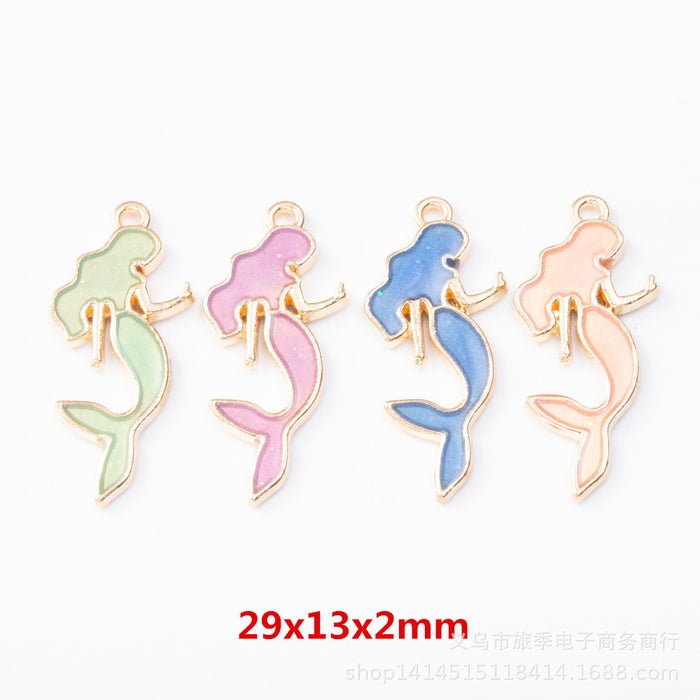 Zinc Alloy Mermaid Charm Pendant No.503048 for DIY Necklace Bracelet Jewelry Making