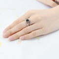 Creative 3D Black Spider Web Ring Cross Border Fashion Trendy Accessory For Men And Women view 3