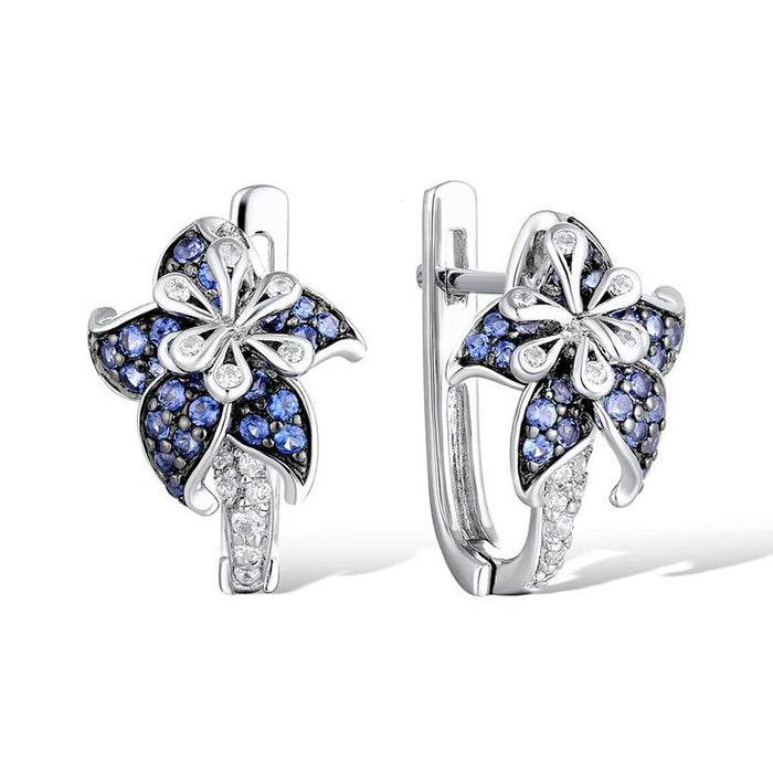 Flower Fairy Series Sexy Blooming Datura Earrings, Chic French Style Versatile Women's Ear Jewelry