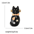 Metal Alloy Enamel Kitten Brooch Pin For Cute Apparel Decoration view 5