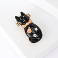 Metal Alloy Enamel Kitten Brooch Pin For Cute Apparel Decoration view 3