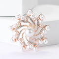 Alloy Pearl Flower Brooch For Women's Suits And Shawls view 2