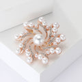Alloy Pearl Flower Brooch For Women's Suits And Shawls view 3