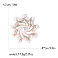 Alloy Pearl Flower Brooch For Women's Suits And Shawls view 6