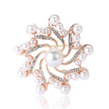 Alloy Pearl Flower Brooch For Women's Suits And Shawls view 5