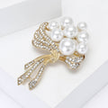 Alloy Pearl Flower Brooch Pin For Sweaters And Cardigans view 3
